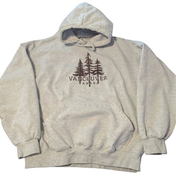 Vancouver Canada Hoodie Pine Tree Evergreen Front Pocket Unisex XL Elbows Up - Picture 1 of 7